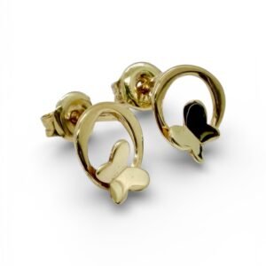 Aretes de mariposa 10k