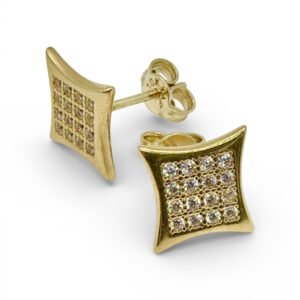 Aretes cuadrados 10k