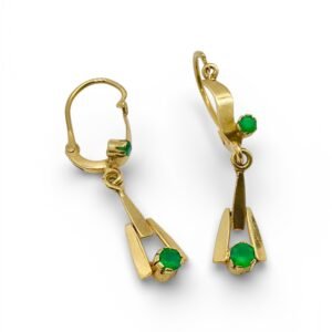Aretes 18k esmeraldas