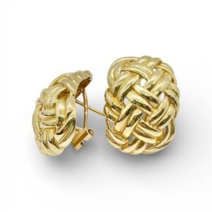 Aretes grandes 14k omega