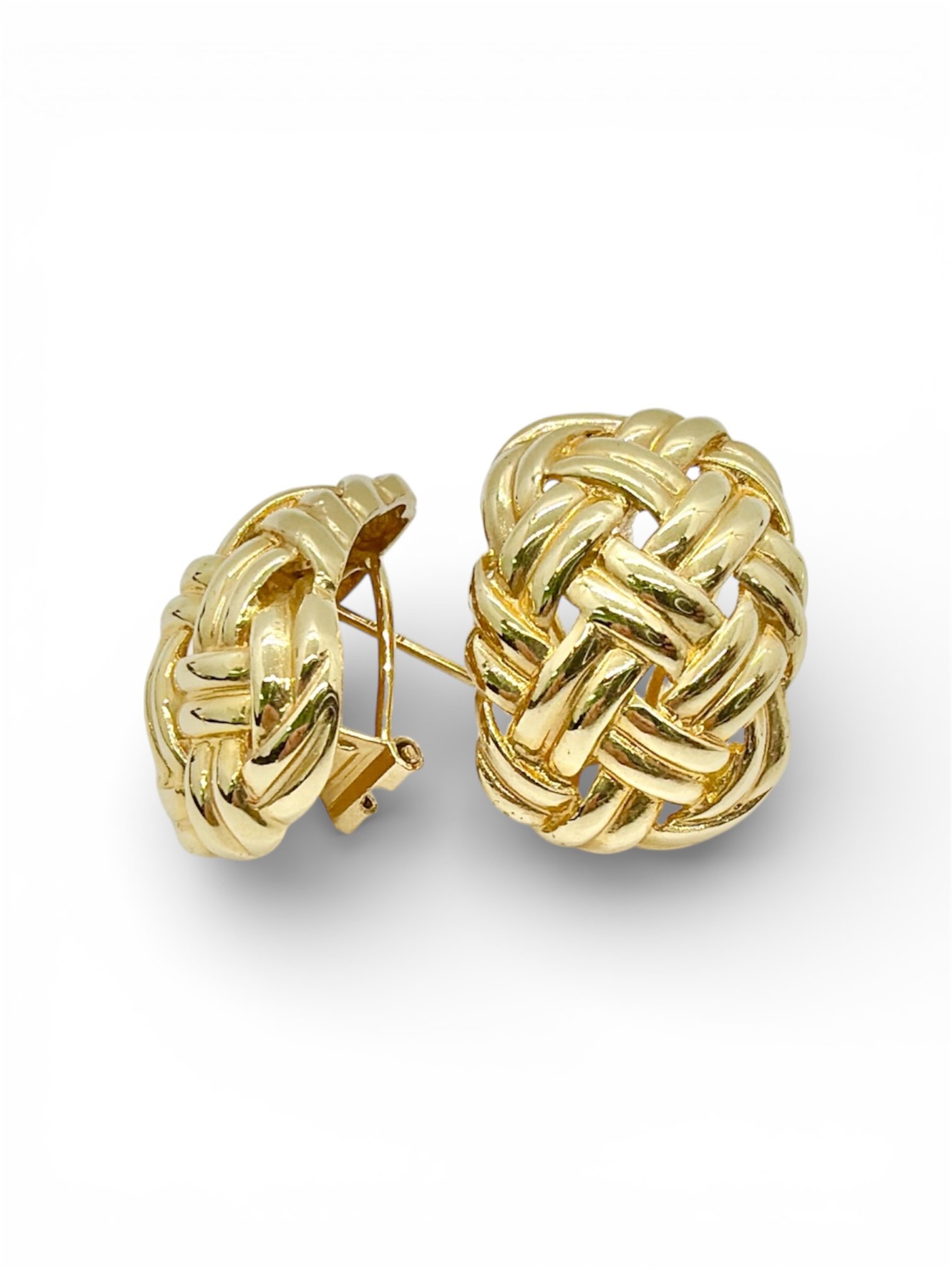 Aretes grandes 14k omega