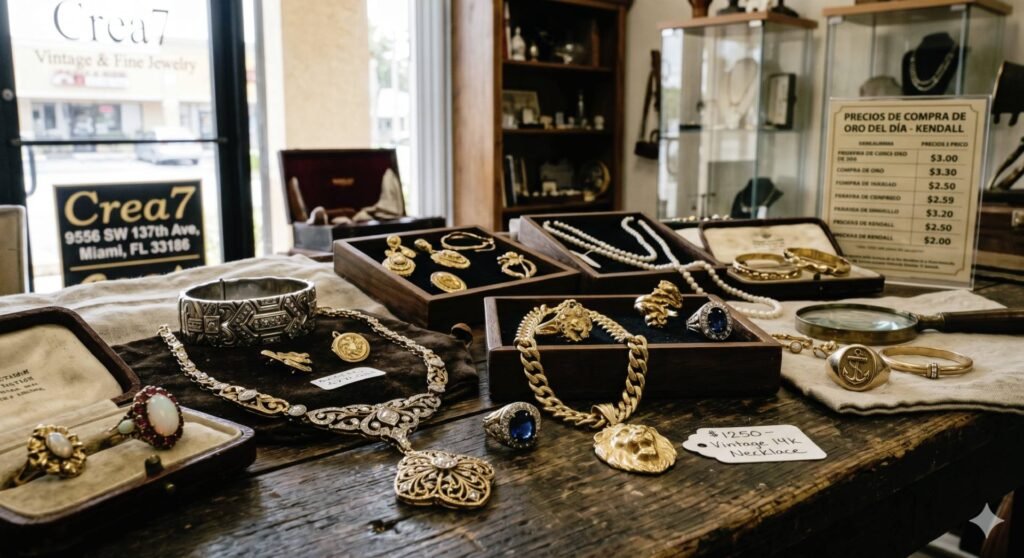 comrpa de oro en kendall, crea7 joyeria, compra de oro chatarra