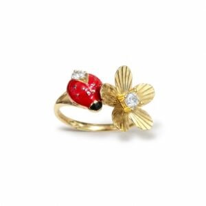 anillo 14k 75