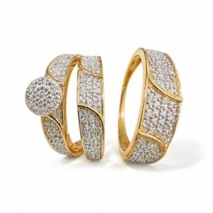 Trio de anillos 14k de Matrimonio 66
