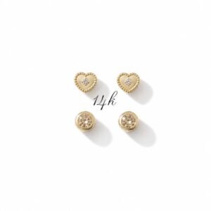 Aretes 14k para bebes 1