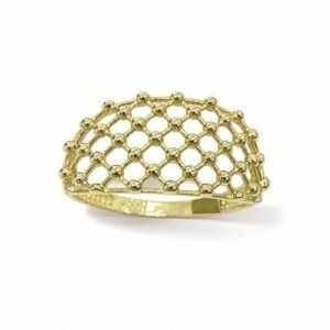 Anillo de Oro 14k Tejido de Esferas