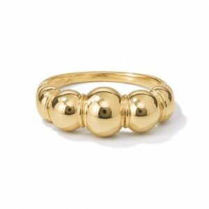 Anillo de Oro 10k con Esferas Pulidas