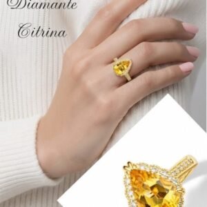 Anillo citrina y diamantes 19